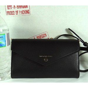 Michael Kors Crossgrain Leather Large Envelope Phone Crossbody Bag